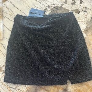 *NWOT* Black Sparkling Knit Mini Skirt, L